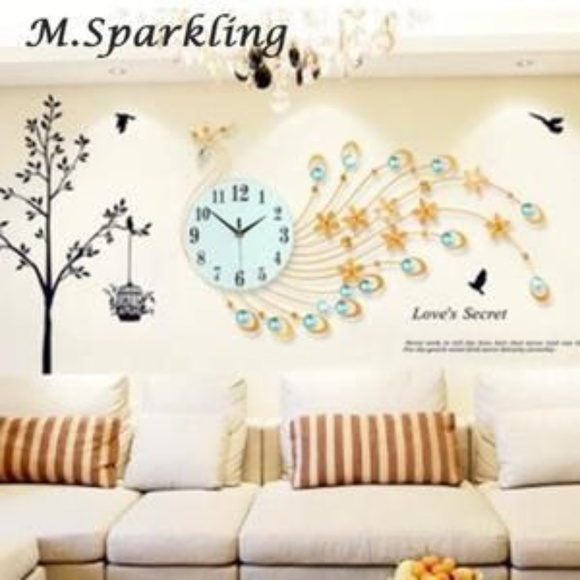 Luxuary Peacock Wall Clock - Picture 1 of 3